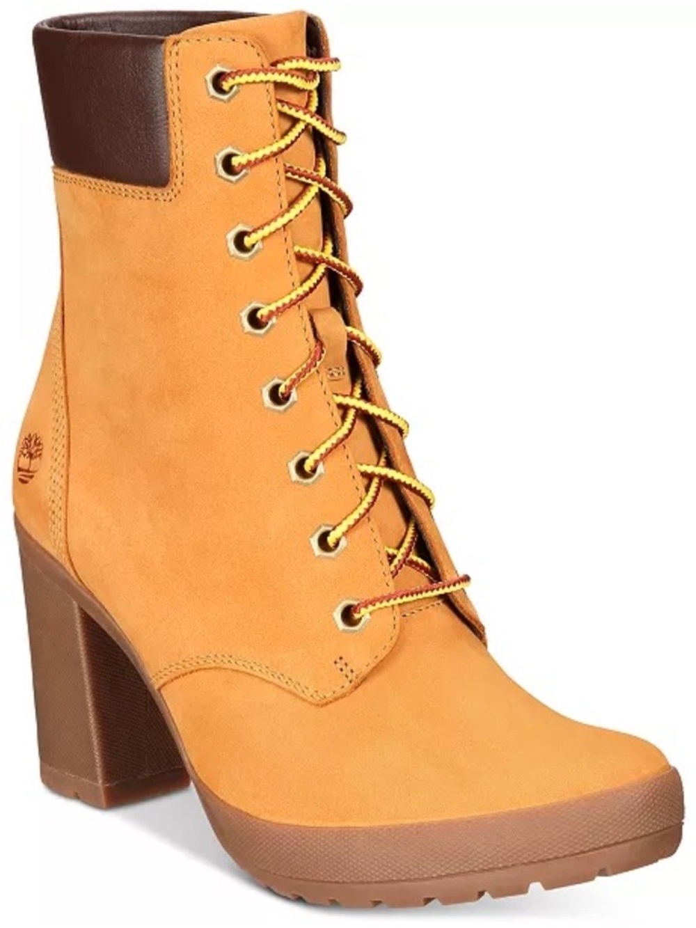 Timberland Wheat Lace-Up Chunky-Heel Boots